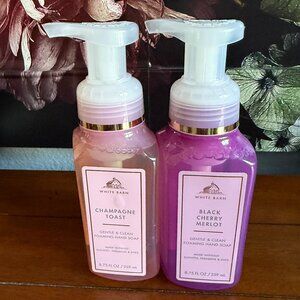 NEW 2-Pc CHAMPAGNE TOAST & BLACK CHERRY MERLOT Hand Soap Bath & Body Works